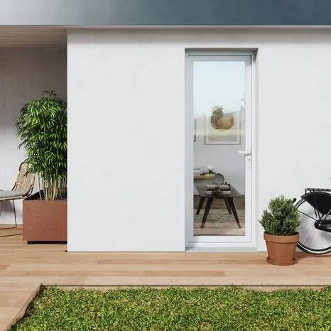 Porte d'entrée PVC blanc Fenêtres sur Loir économique et fonctionnelle